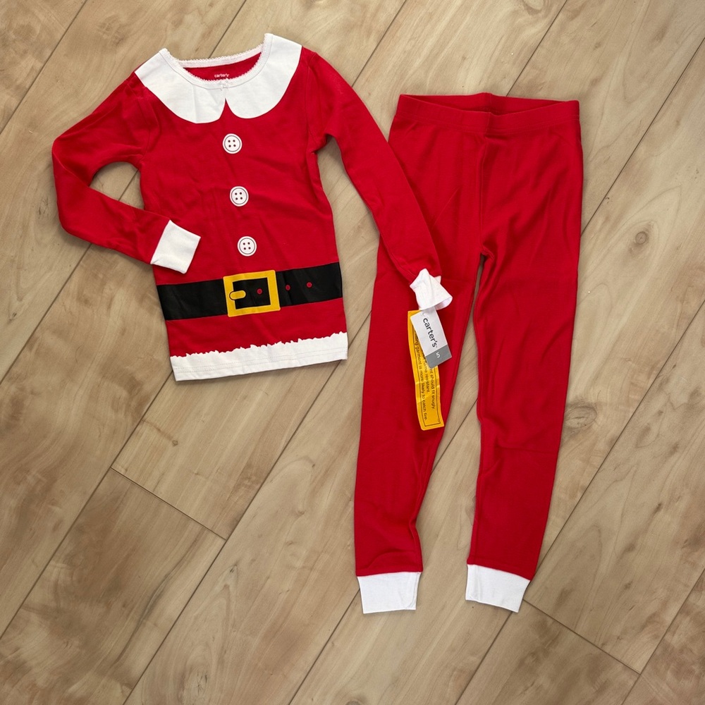 Carters Red Santa Pajama Set Size 5